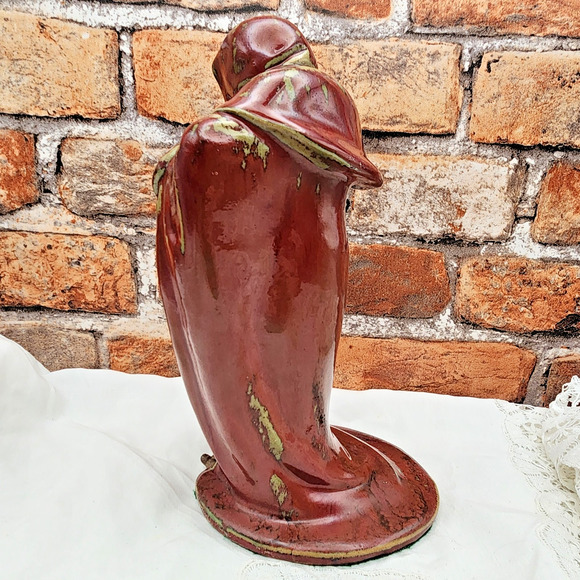 Shiwan Pottery Monk Figurine – 10.5" Tall, Vintage Chinese Glazed Sculpture - Picture 4 of 12